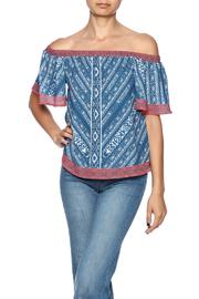  Print Off Shoulder Top