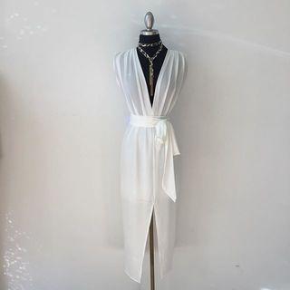  White Wrap Dress