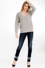 Braid V-neck Sweater