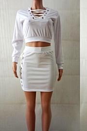  Lace-up Hoodie Set