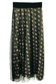 Green Graphic Skirt