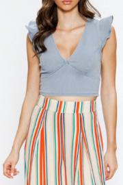  Sofia Ruffle Sleeve Crop Top