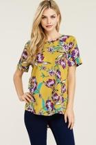  Mustard Blouse Floral