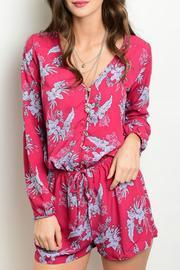  Pink Floral Romper