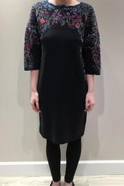  Yoke-patterned Knit Dress