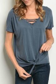  Blue Tie Top