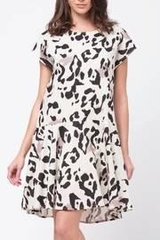  Leopard Print Linen Dress