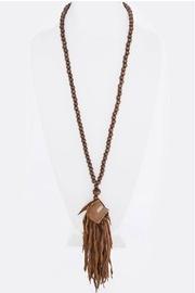  Suede Fringe Necklace