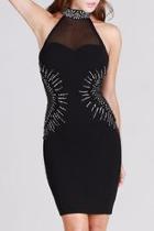  Studded Halter Dress