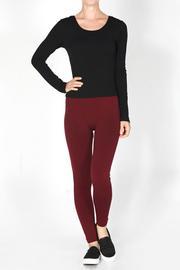  Burgundy Fleece Leggings