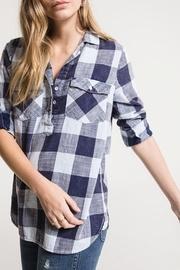  Paola Plaid Half Button Up