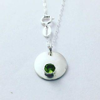  Peridot Sterling Silver Necklace