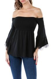 Smocked Lacey Bell Sleeve Top