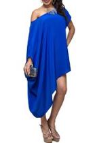  Blue Silk Tunic Dress