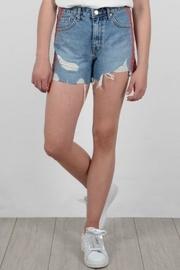  Stripe Denim Shorts