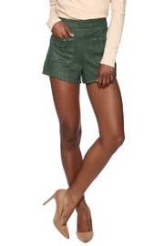 Olive Microseude Shorts