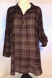  Plaid Collared Tunic