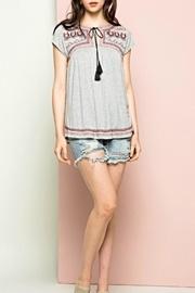  Embroidered Tie Top