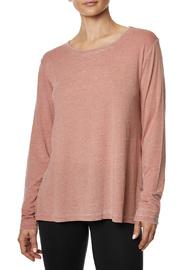  Back Lace-up Acid Wash L/s Tee