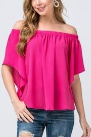  Hot-pink Off-shoulder Top