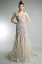  Illusion-sleeve Evening Gown