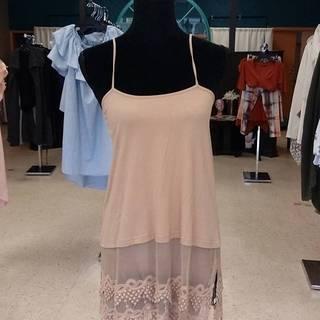  Taupe Lace Extender Tunic