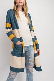  Knit Color-block Cardigan