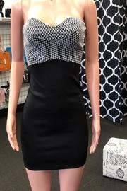  Strapless Glitter Dress