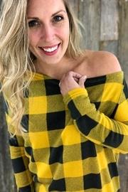  Mustard Checkered Top
