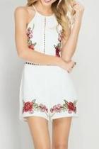  Sleeveless Halter Romper