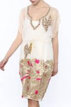  Fuchsia Embroidery Dress