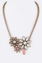  Crystal Flower Statement-necklace