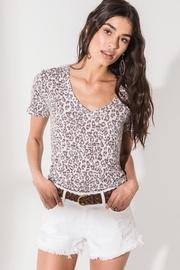  Leopard V-neck Tee