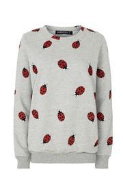  Ladybug Print Sweater