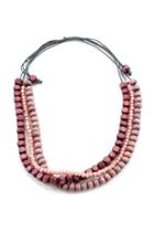  Pink Wood Necklace