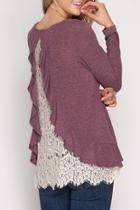  Ruffle Lace Sweater