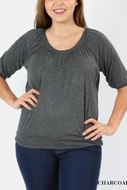  Charcoal Plus-size Top