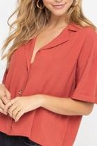  Boxy Button-down Top