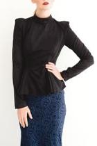  Turtleneck Peplum Blouse