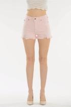  Pink Raw Hem Shorts