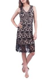  Black Crochet Midi Dress