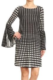  Print Bell-sleeve Dress