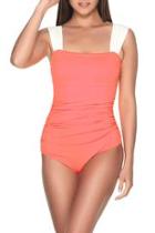  Shirred One-piece (coral)