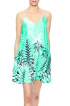  Leaf Printed Dress