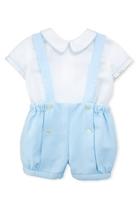  Shirt & Piqué Suspender-shorts