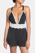  Black Crochet Waist Romper