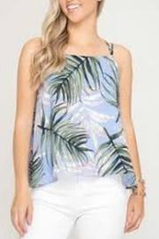  Sleeveless Tropical Top