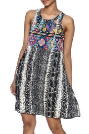  Embroidered Snakeskin Dress