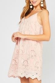  Peach Eyelet Dress