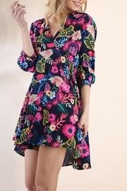  Graphic-floral Print Dress